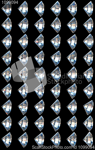 Image of Collection Side views of diamonds 
