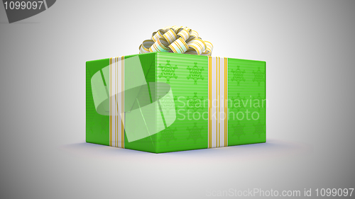 Image of Green gift box for presents 