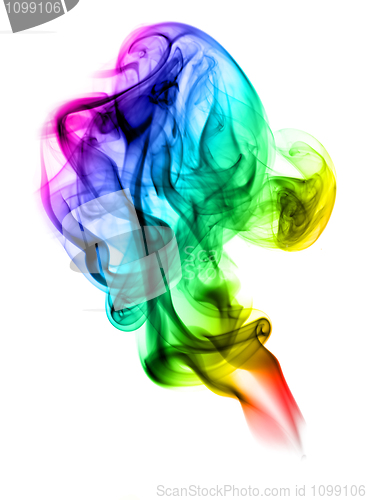 Image of Colored Abstraction Fume shape on white