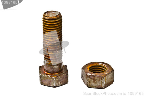 Image of Rusty nut and bolt 