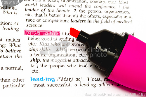Image of The word Leadership