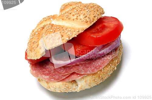 Image of salami sandwich