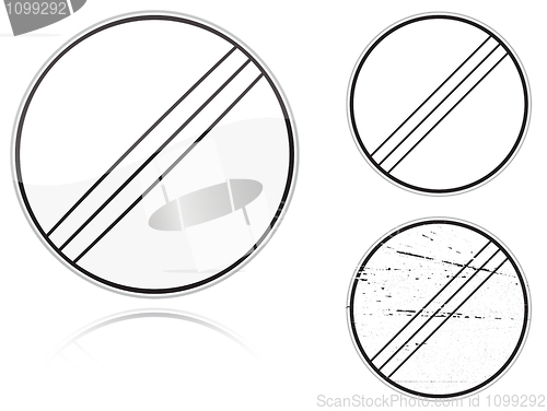 Image of Variants a End of all restrictions - road sign