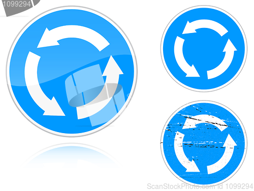 Image of Variants a Circular motion - road sign