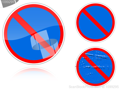 Image of Variants a No parking - road sign