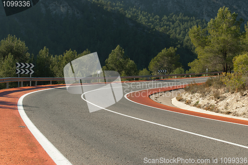 Image of Road with bicycle lanes