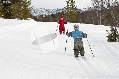 Image of Children skiing