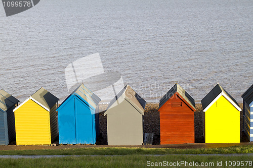 Image of colorful beach huts