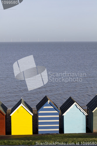 Image of colorful beach huts