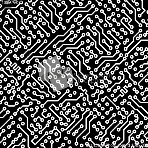 Image of Electronic monochrome black and white texture