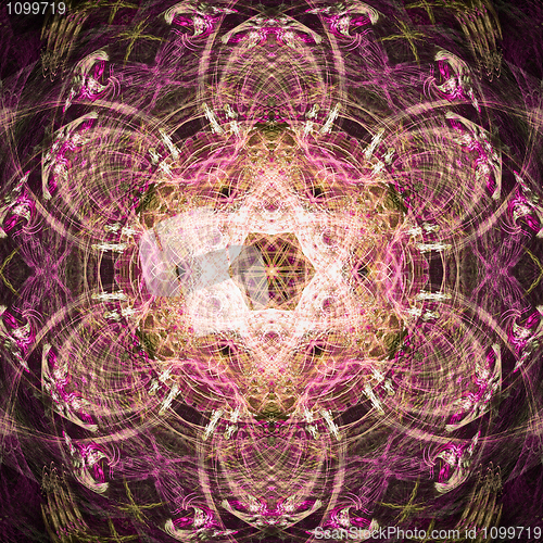 Image of Abstract fractal surrealistic symmetric background