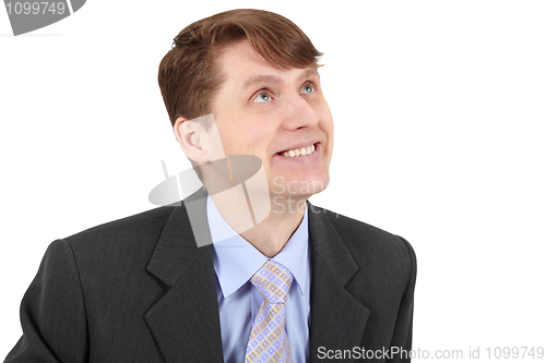 Image of Smiling businessman isolated on white background