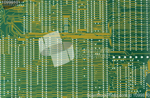 Image of Circuit board industrial green hi-tech background