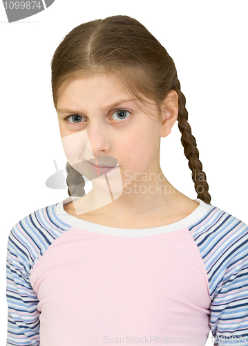 Image of Skeptical teenager girl