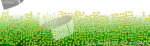 Image of Green circuit board graphical border