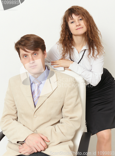 Image of Business portrait of man and beautiful woman