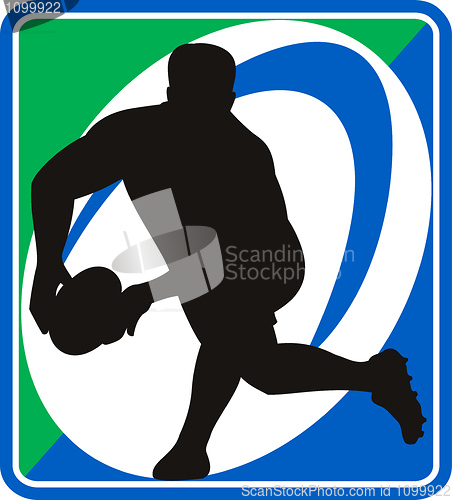 Image of rugby player passing ball