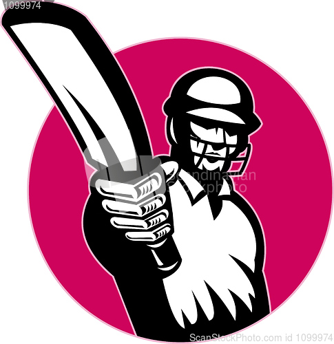 Image of cricket batsman batting