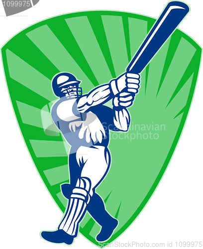 Image of cricket batsman batting