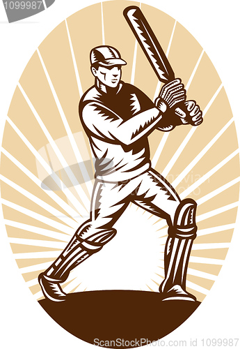 Image of cricket batsman batting