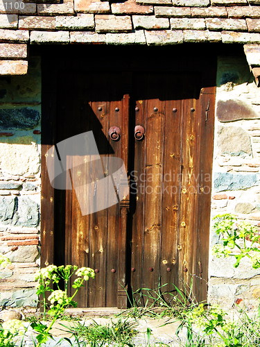 Image of An old church door. Galata. Cyprus