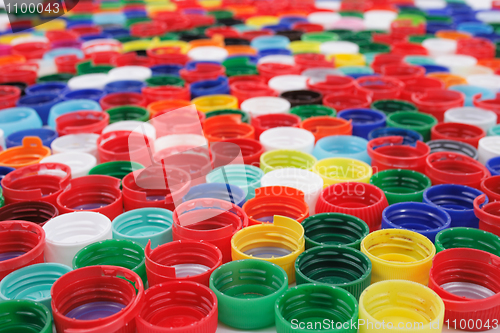 Image of color plastic caps 