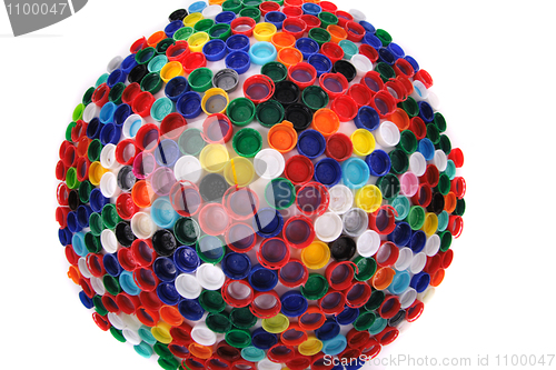 Image of color plastic caps 