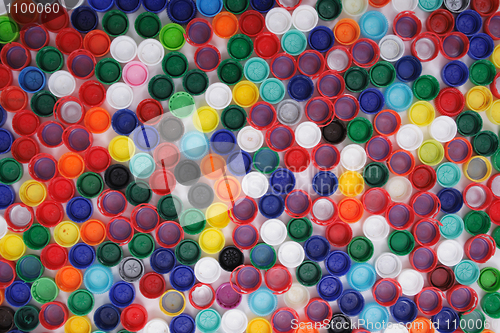 Image of color plastic caps 