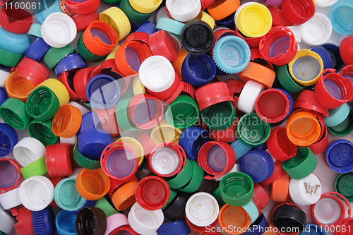 Image of color plastic caps 