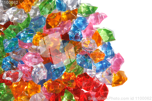 Image of color plastic diamonds 