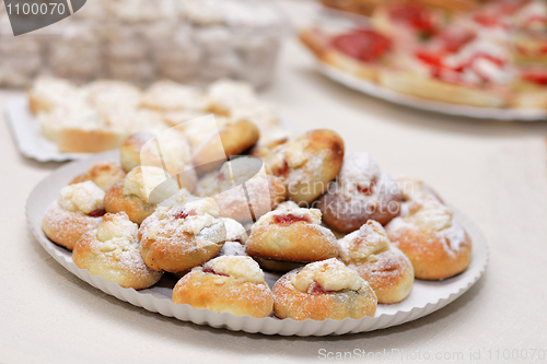 Image of typical czech sweet cakes as very nice food background
