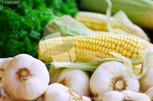 Image of Corn and garlic