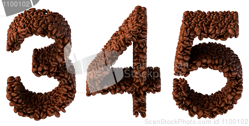 Image of Roasted Coffee font 3 4 5 numerals