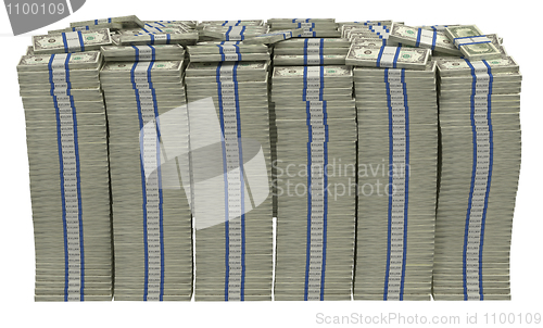 Image of Too Much money. Huge pile of US dollars