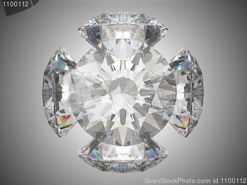 Image of Five brilliant cut diamonds