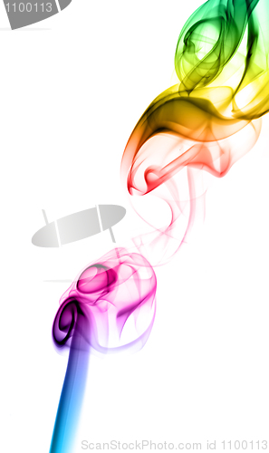 Image of Gradient colored fume shape on white