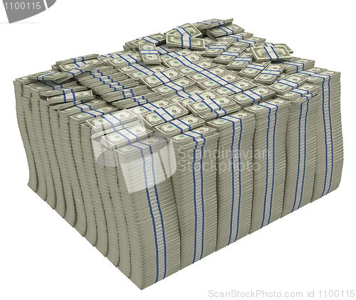 Image of Large stack of american dollars