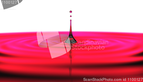 Image of Splash of water droplet over white