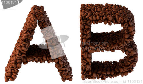 Image of Roasted Coffee font A and B letters