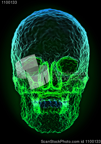 Image of Abstract colorful skull shape
