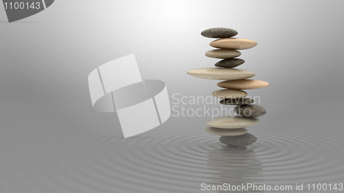 Image of Harmony and balance concept. Pebbles stack