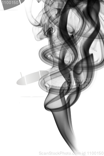 Image of Abstract fume swirls on white