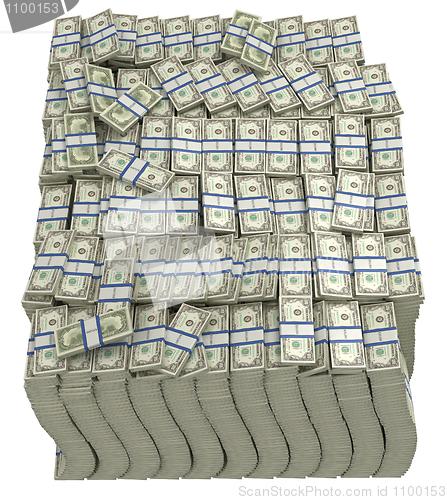 Image of Large bundle of US dollars