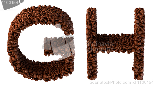 Image of Roasted Coffee font G and H letters
