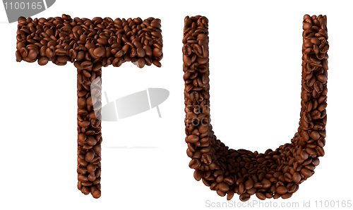 Image of Roasted Coffee font T and U letters