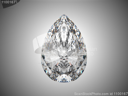 Image of Large pear cut diamond