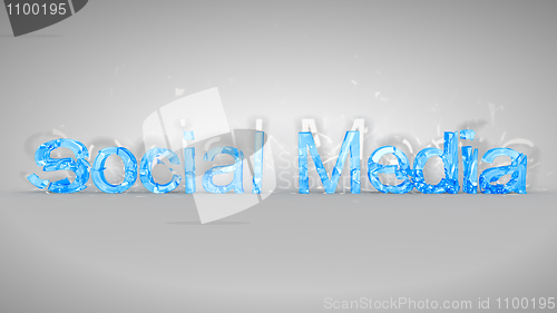 Image of Blue broken Social Media words