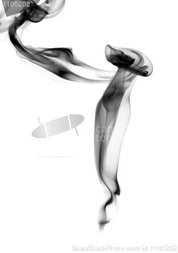 Image of Black puff of smoke on white