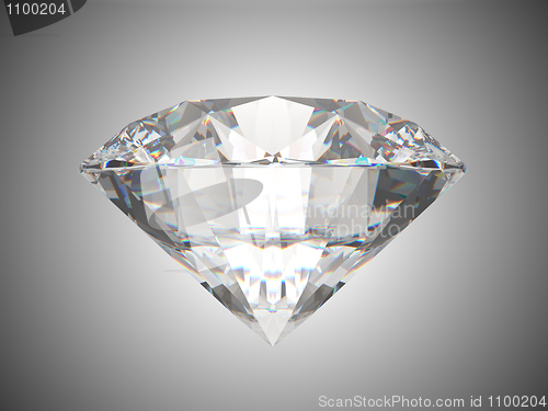 Image of Side view of brilliant cut diamond