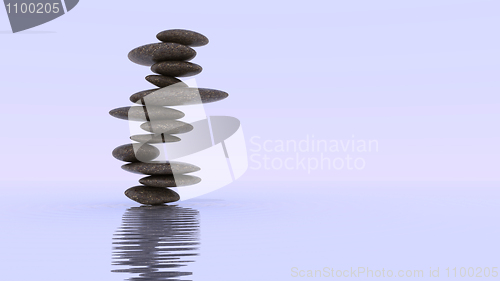 Image of Stability and balance. Plie of Pebbles